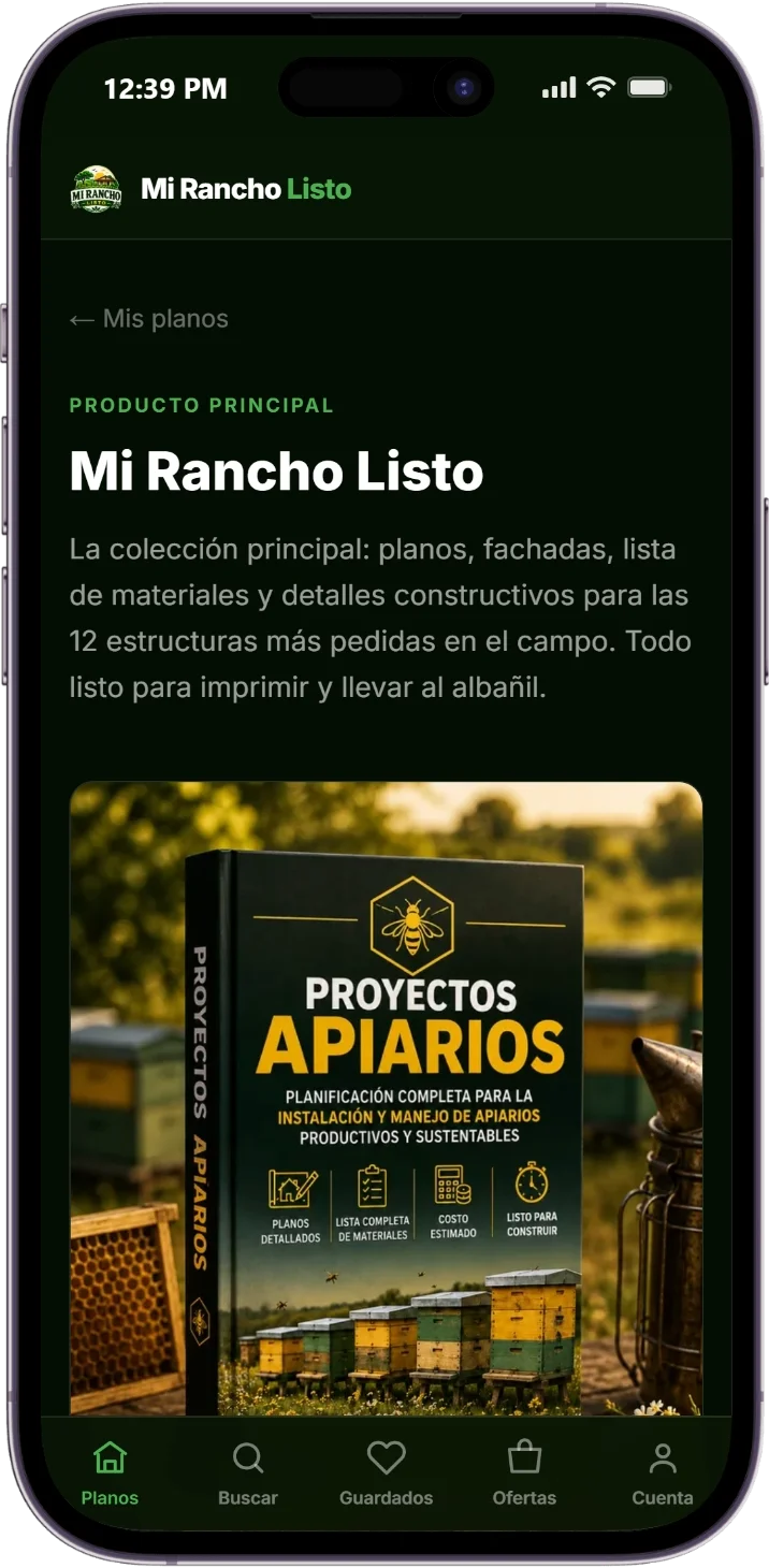 Pantalla inicial de la aplicación — tu biblioteca de proyectos